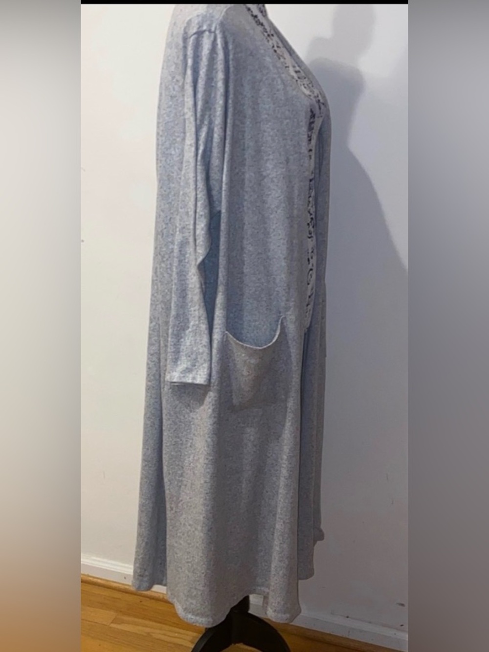 LuLaRoe Light Gray Long Open-Front Cardigan Duster Size XL